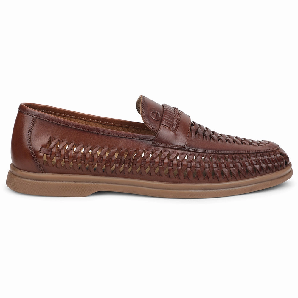 Healers Brown Casual Loafers For Men ASF-5 By Liberty Pathy Leather Loafers