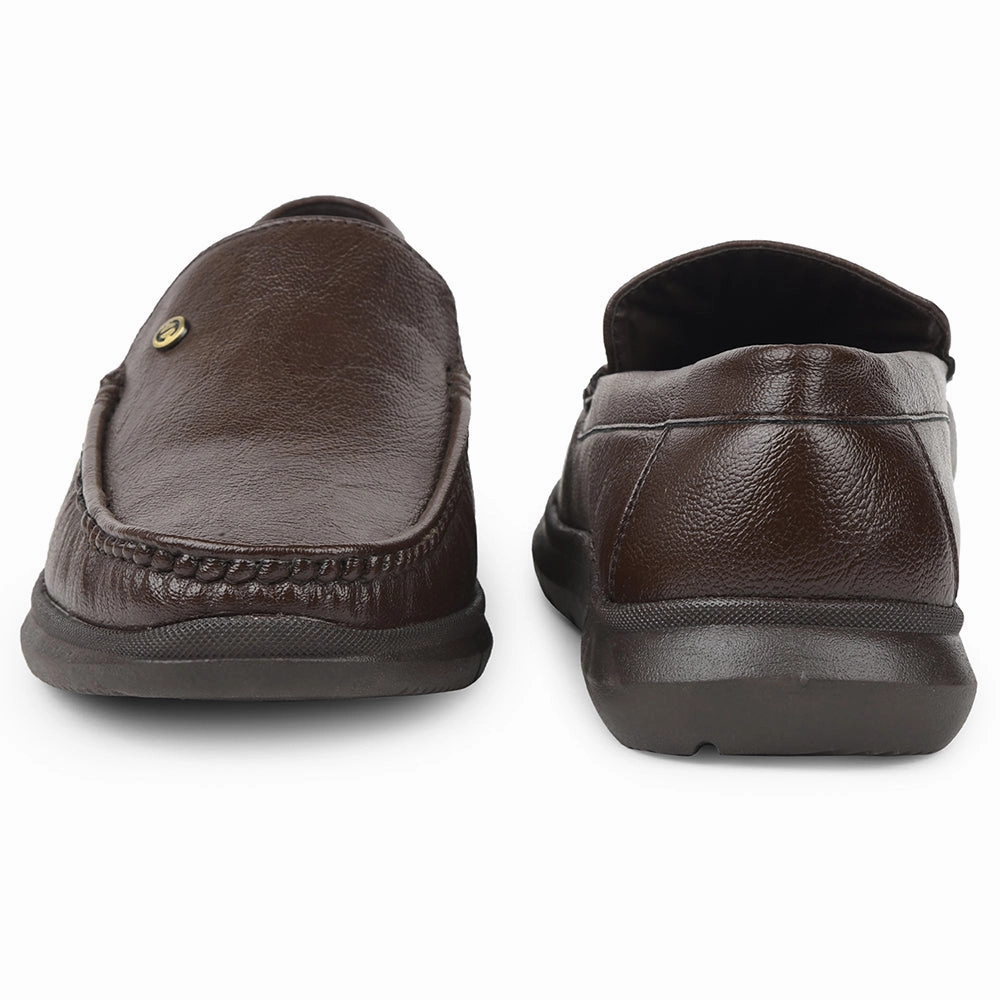 Healers Brown Formal Loafers For Men VSL-3 By Liberty Loafers With Lug Soles