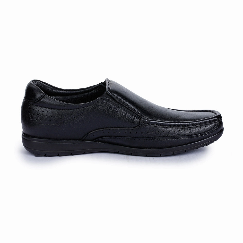 Rubber Sole Loafers Healers Formal (Black) Slip-On Loafers Shoes For Men FL-1415 By Liberty