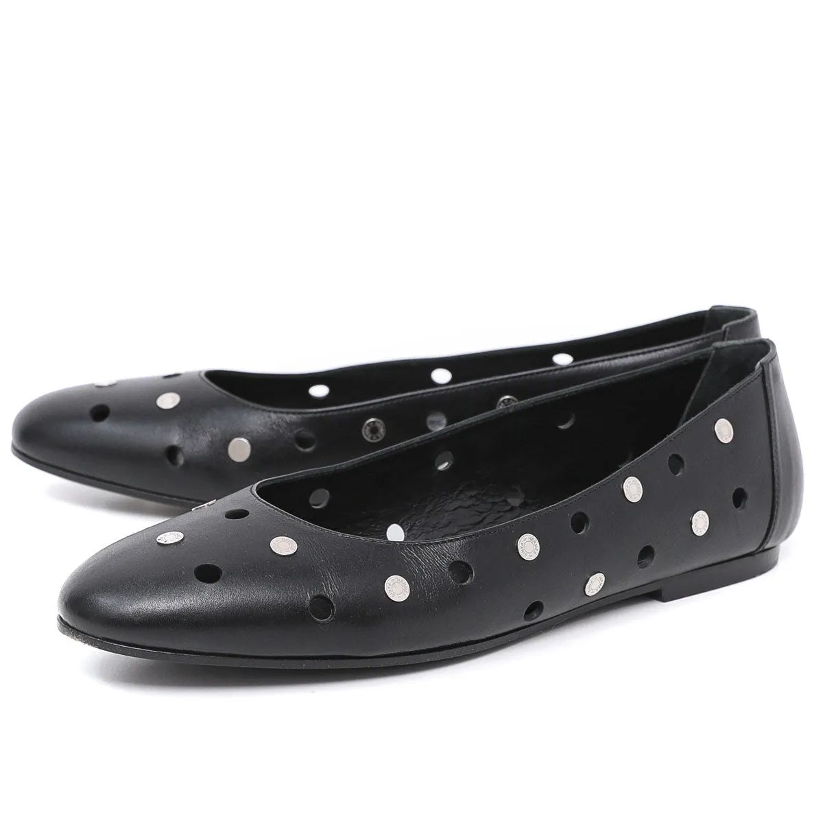 Hermes Black Olbia Ballerina Flats 39 Comfort Shoes For Flat Feet