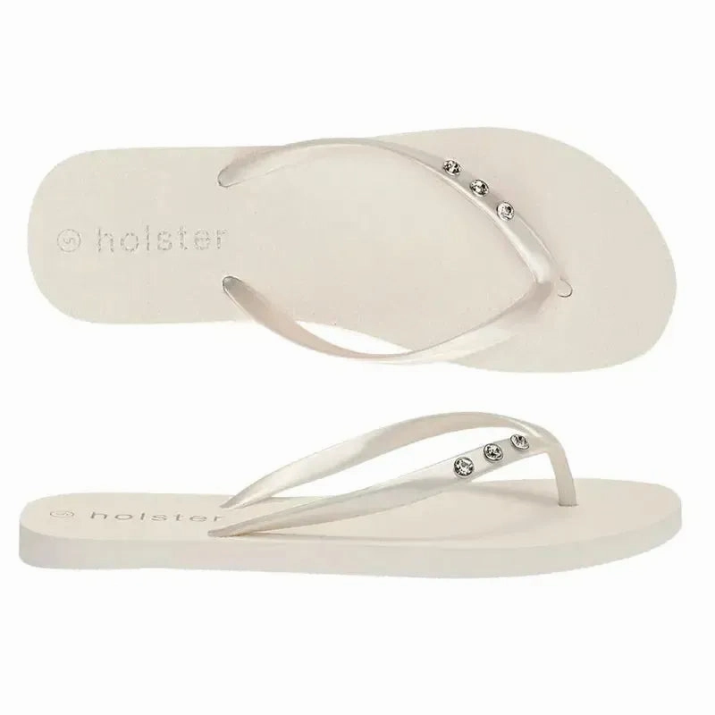 Slip On Review Holster Holiday Flip Flops - Nude