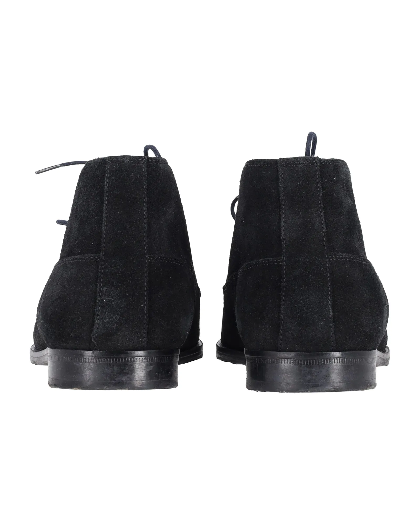 Hugo Boss Desert Lace-Up Ankle Boots in Black Suede