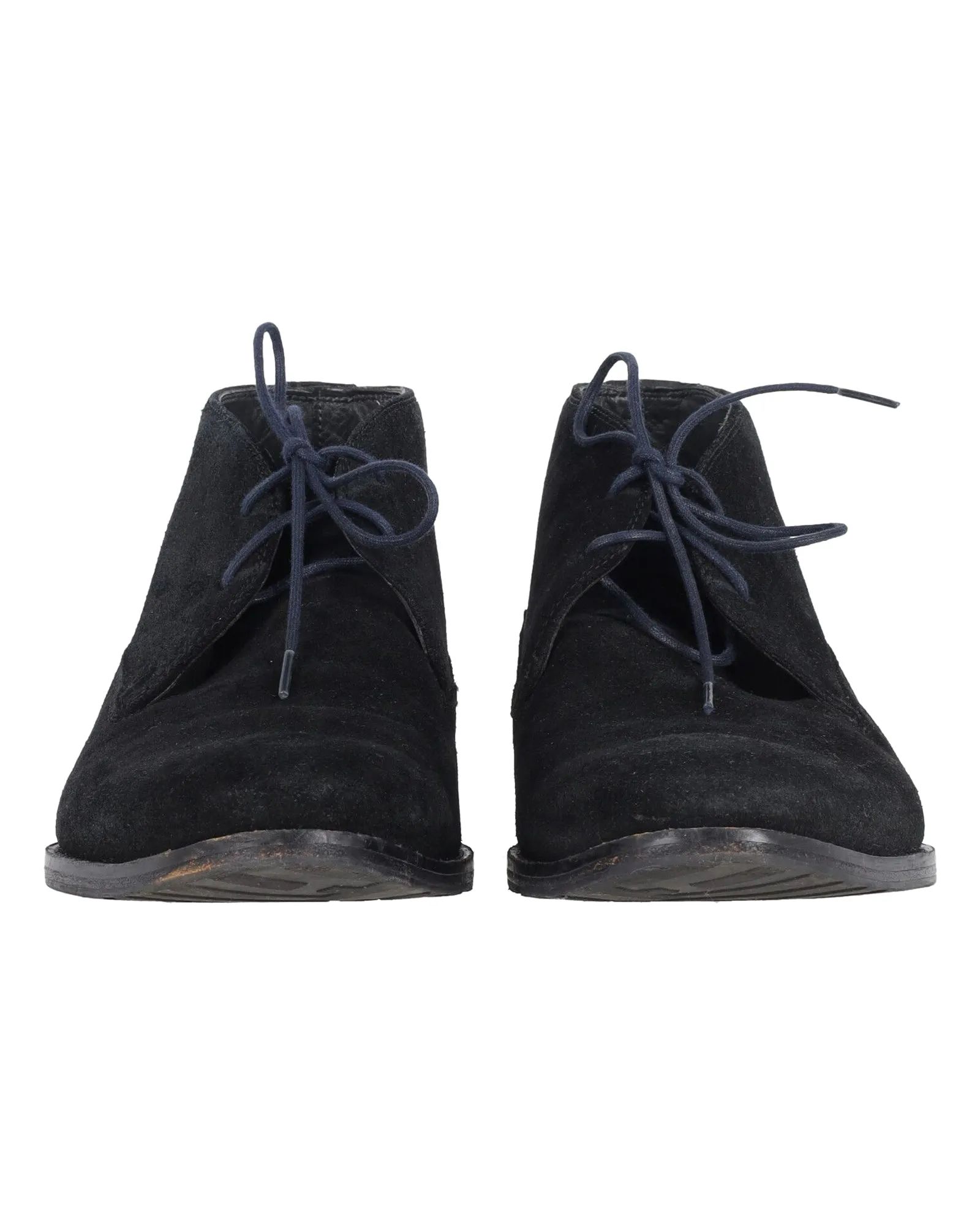 Hugo Boss Desert Lace-Up Ankle Boots in Black Suede