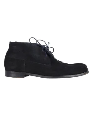 Hugo Boss Desert Lace-Up Ankle Boots in Black Suede 