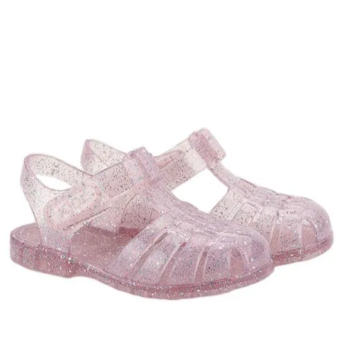 Igor 10329-385 Clasica Cristal Sandals, Tr.Rosa Multi Glitter Summer Sandals Wedge Heels
