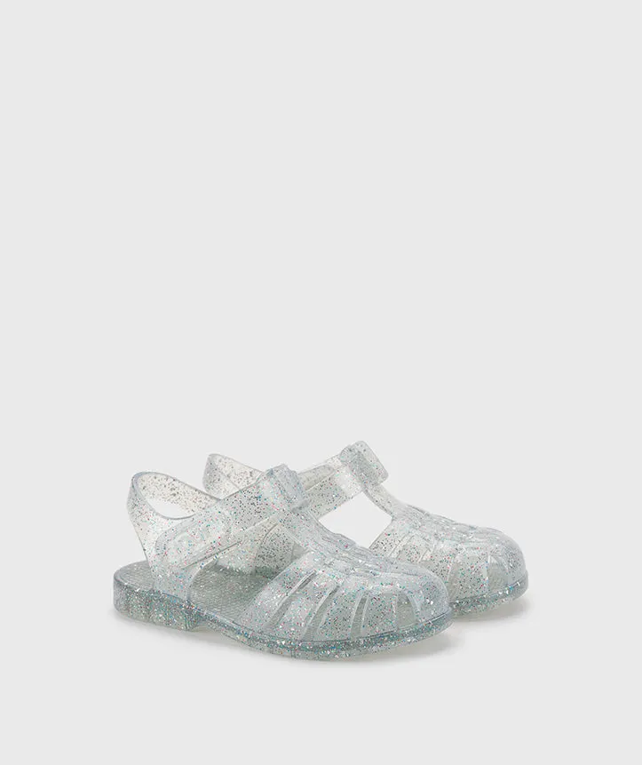 Stitching Sandals Igor 10329-386 Clasica Cristal Sandals, Tr.Transparente Multi Glitter