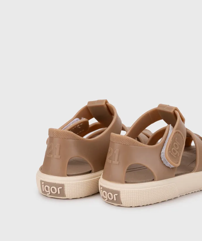 Igor Boy's And Girl's Bay Sandals - Taupe Eurosoft Sandals