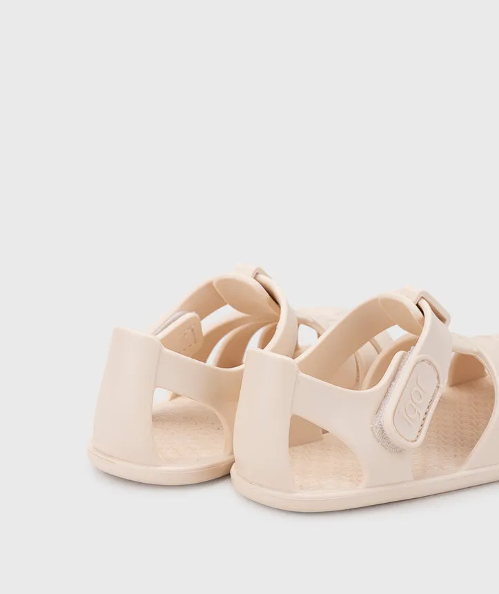 Igor Boy's And Girl's Nemo Solid Sandals - Marfil Orthotic Sandals