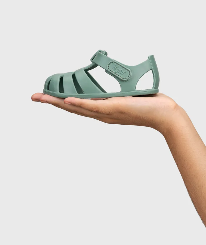 Igor Boy's and Girl's Nemo Solid Sandals, Nuevo Verde Cynthia Rowley Sandals