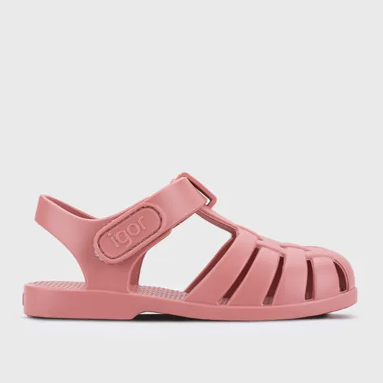 Igor Girl's Clasica V Sandals, Nuevo Rosa Jordan Slide Sandals