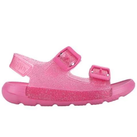90s Platform Sandals Igor Girl's Maui MC Glitter Sandals, Fucsia Glitter