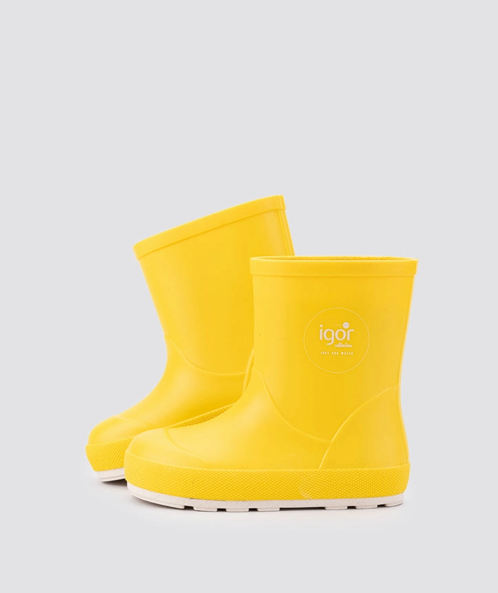 Igor Yogi Nautico Barefoot Rain Boots, Amarillo Cow Hide Boots