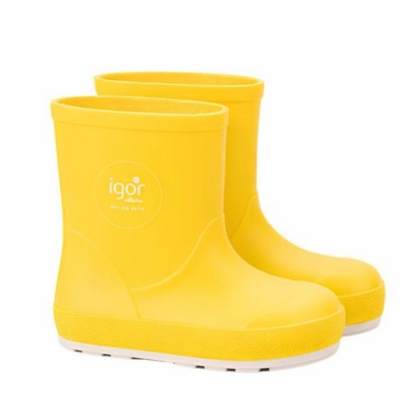 Ladies Dress Boots Igor Yogi Nautico Barefoot Rain Boots, Amarillo