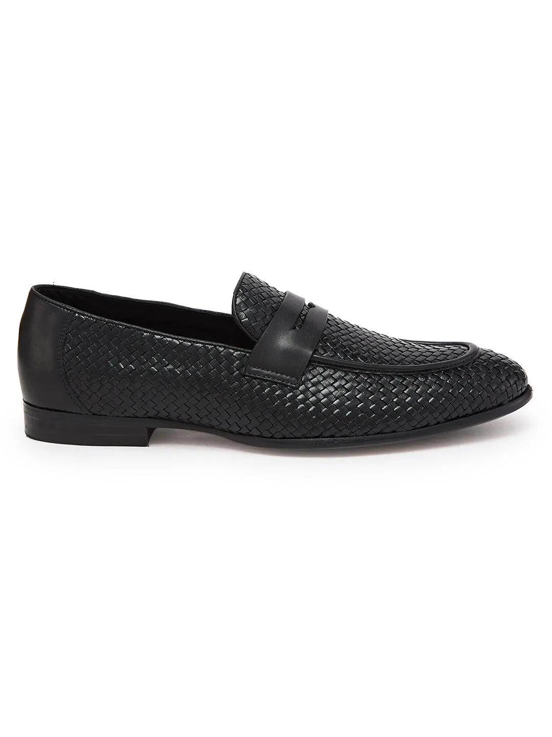 Slip On Leather Mules Imperio By Regal Black Mens Formal Woven Leather Slip Ons