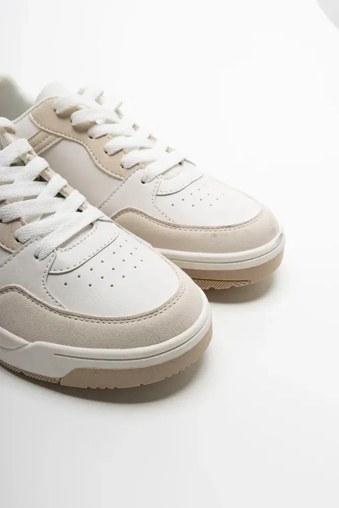 Running Shoes Mesh Sneaker Cream