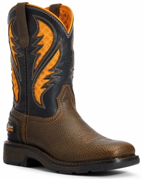 Ariat Youth Boys' VentTEK Western Work Boot - Soft Toe - 10034159 Mukluks Boots