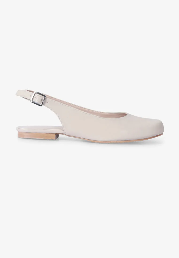 Flats Shoes On Sale Balarie Ankle Strap Ballet Flats - Beige