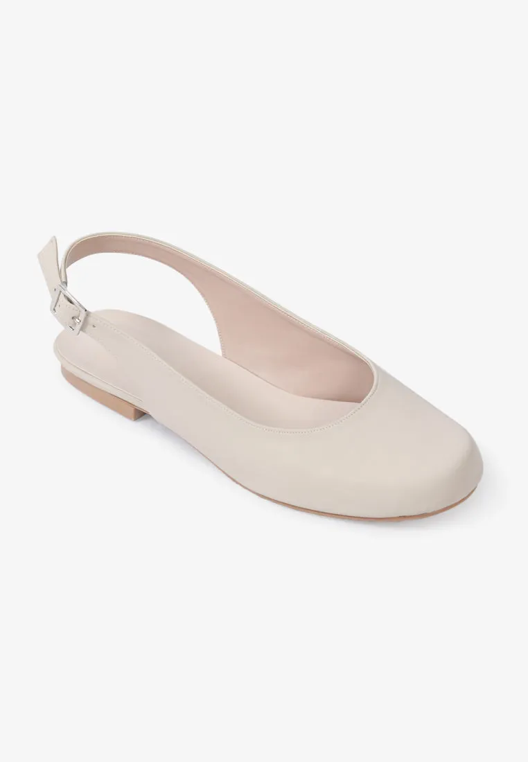 Best Flat Shoes For Dresses Balarie Ankle Strap Ballet Flats - Beige