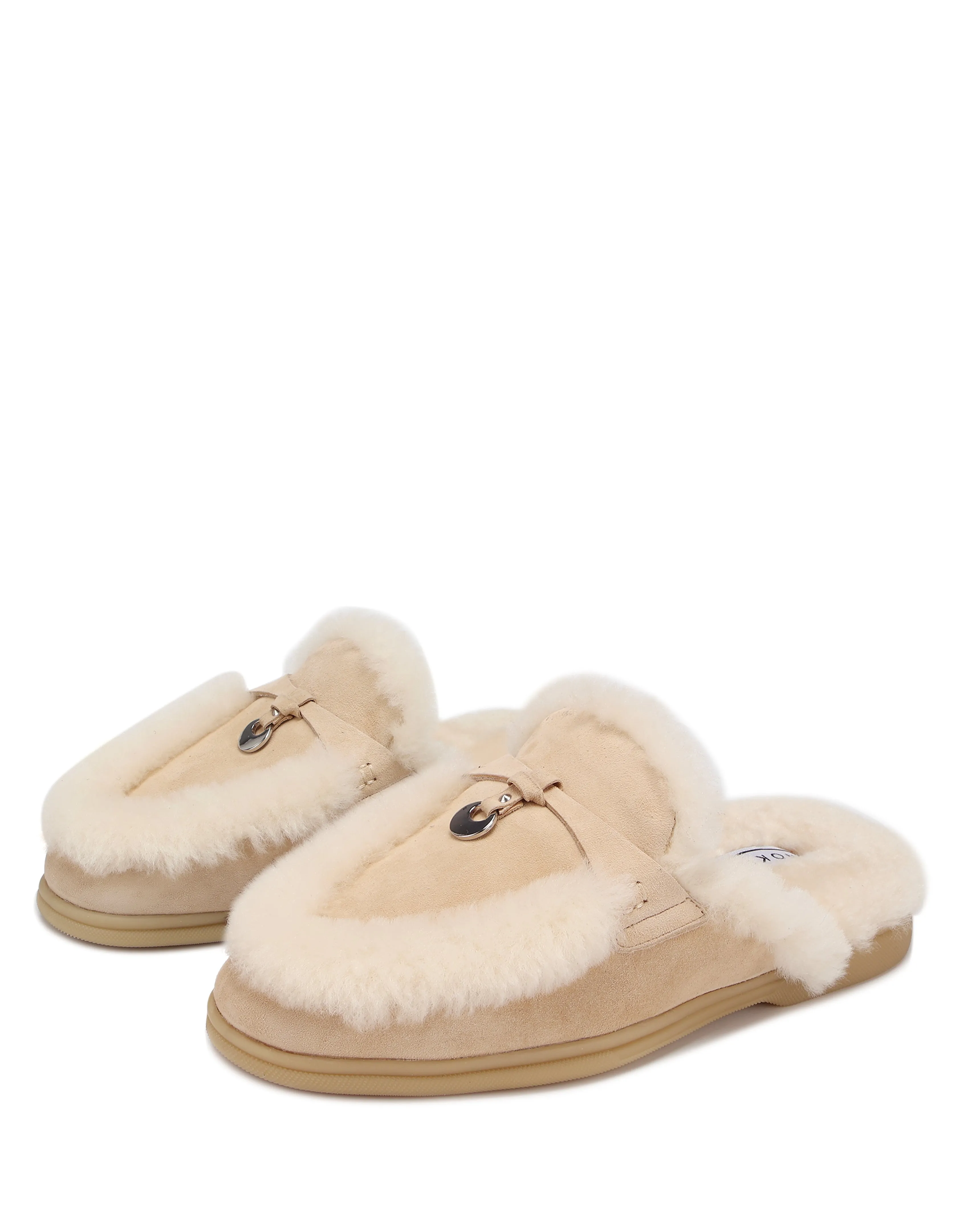 Ugg Slip On Sneakers Jessie Fur Beige Suede