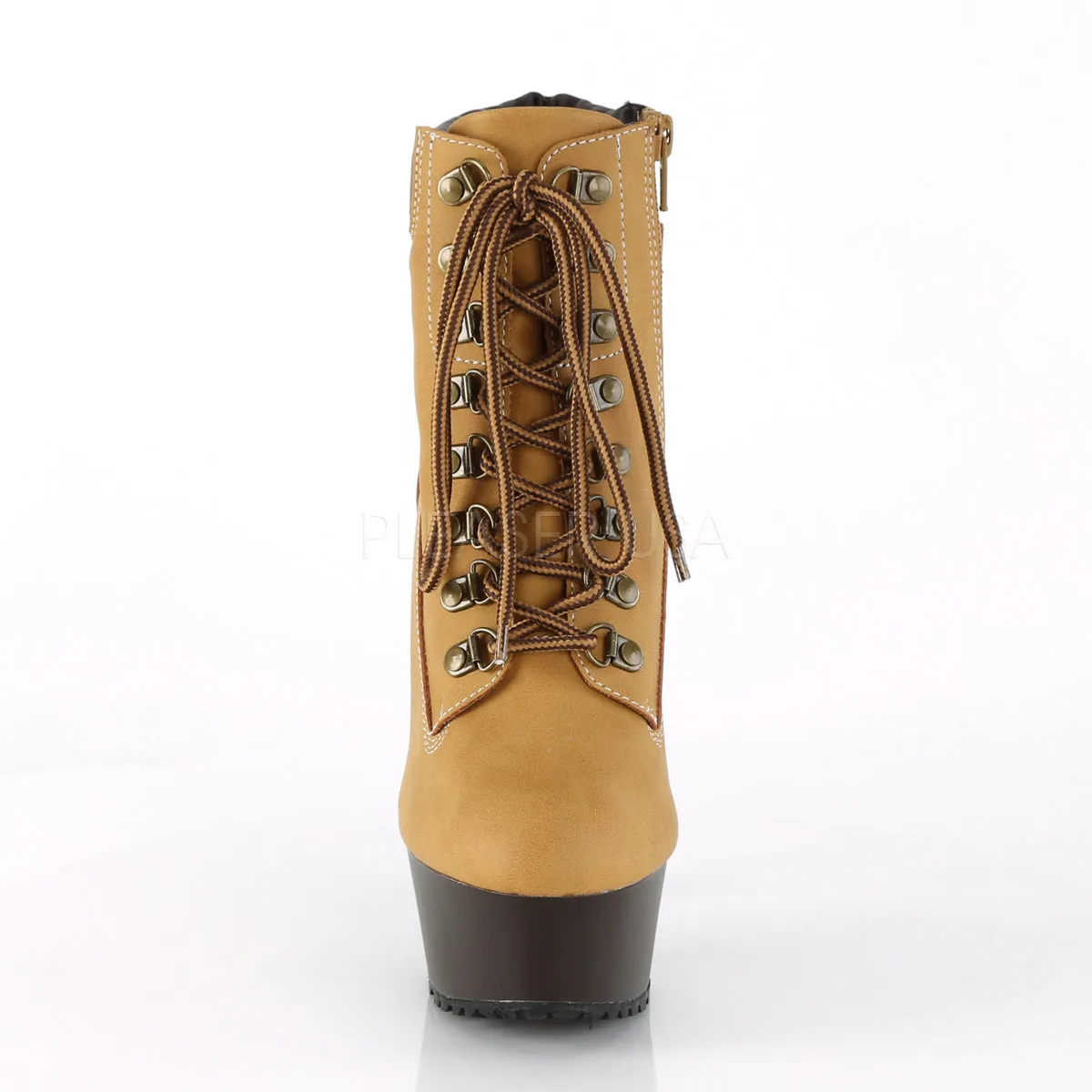 6 Inch Heel DELIGHT-600TL-02 Tan Nubuck Star Trek Boots