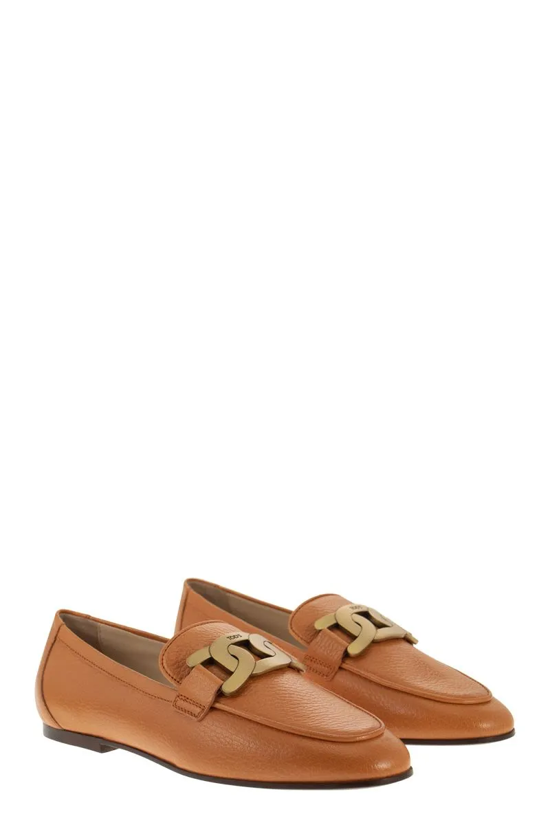 Gucci Loafers With Heel KATE LEATHER LOAFER