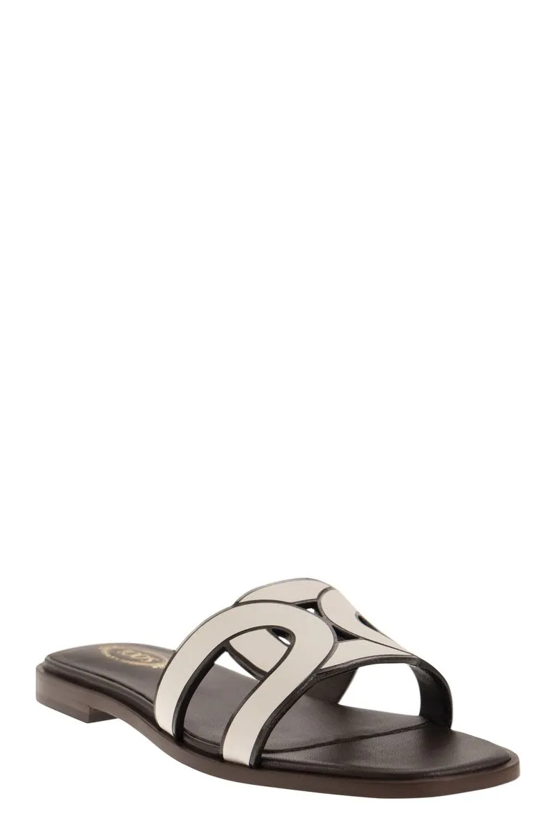 KATE LEATHER SANDALS Big Buckle Sandals