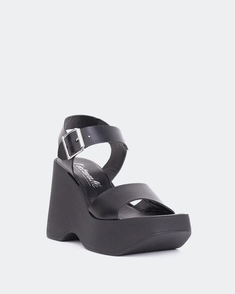Jelly Sandals Kendall Black Leather