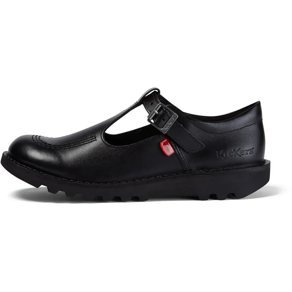 Kickers Kick T-Bar Leather Junior Long Distance Run Shoes