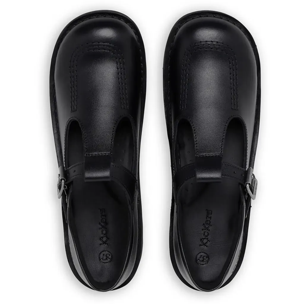 Best Running Shoe For High Arches Kickers Kick T-Bar Leather Junior