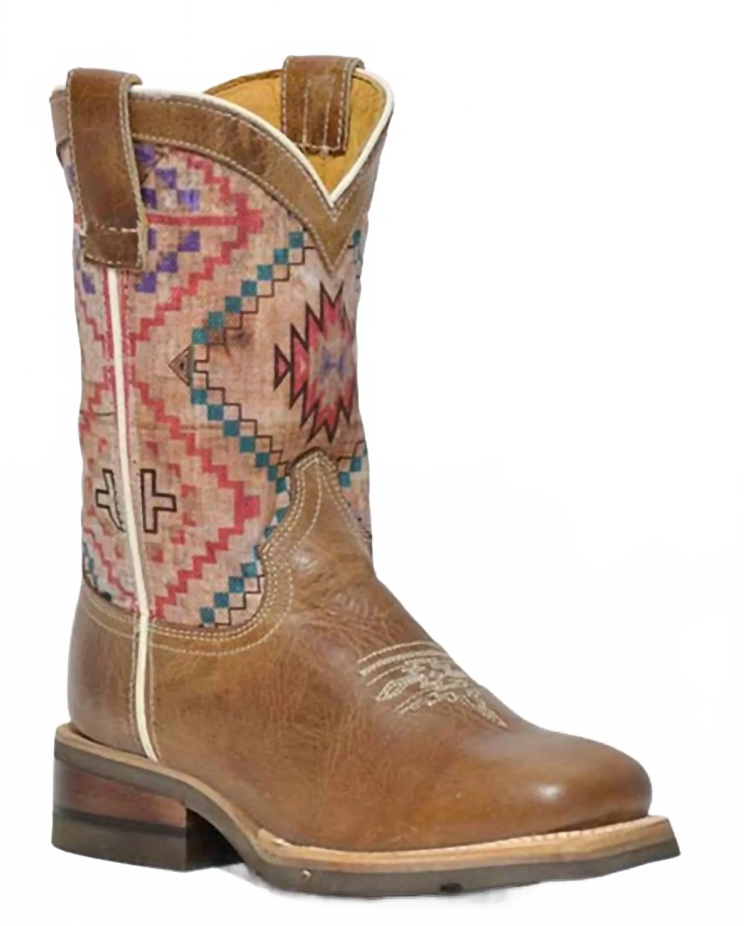 Kids Margo Geo Sole Aztec Boot In Brown/multi