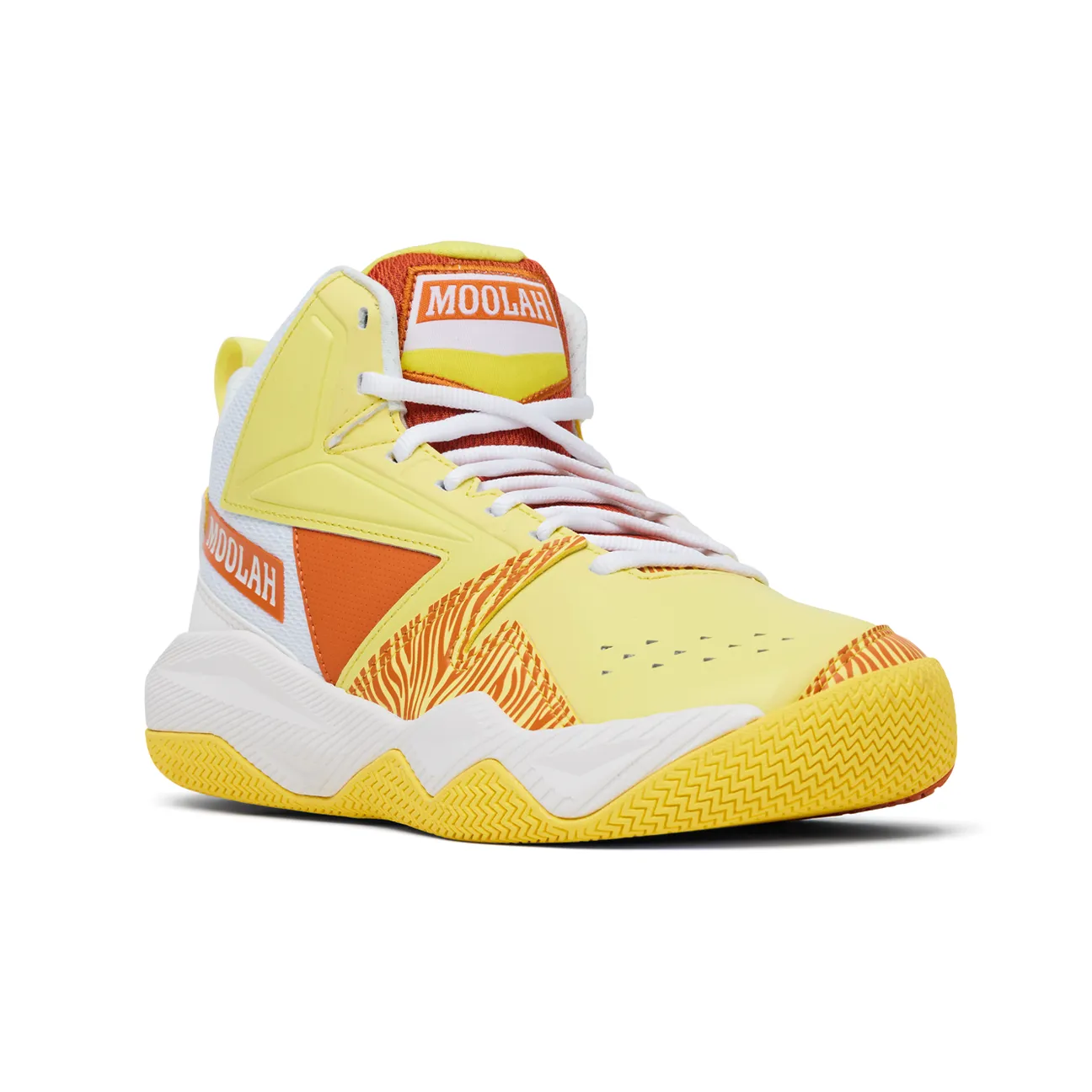 Asics Training Shoe KIDS PRESS BREAK - YELLOW FADE / BURNT ORANGE / WHITE