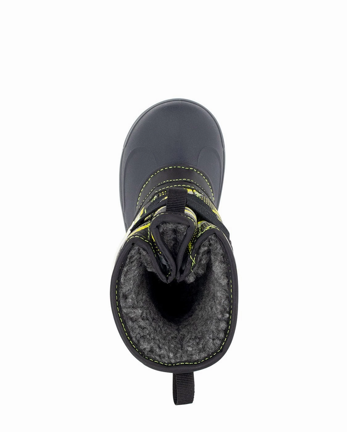 Designer Cowgirl Boots Kids Denali Lighted Faux Fur Cold Weather Boot - Charcoal