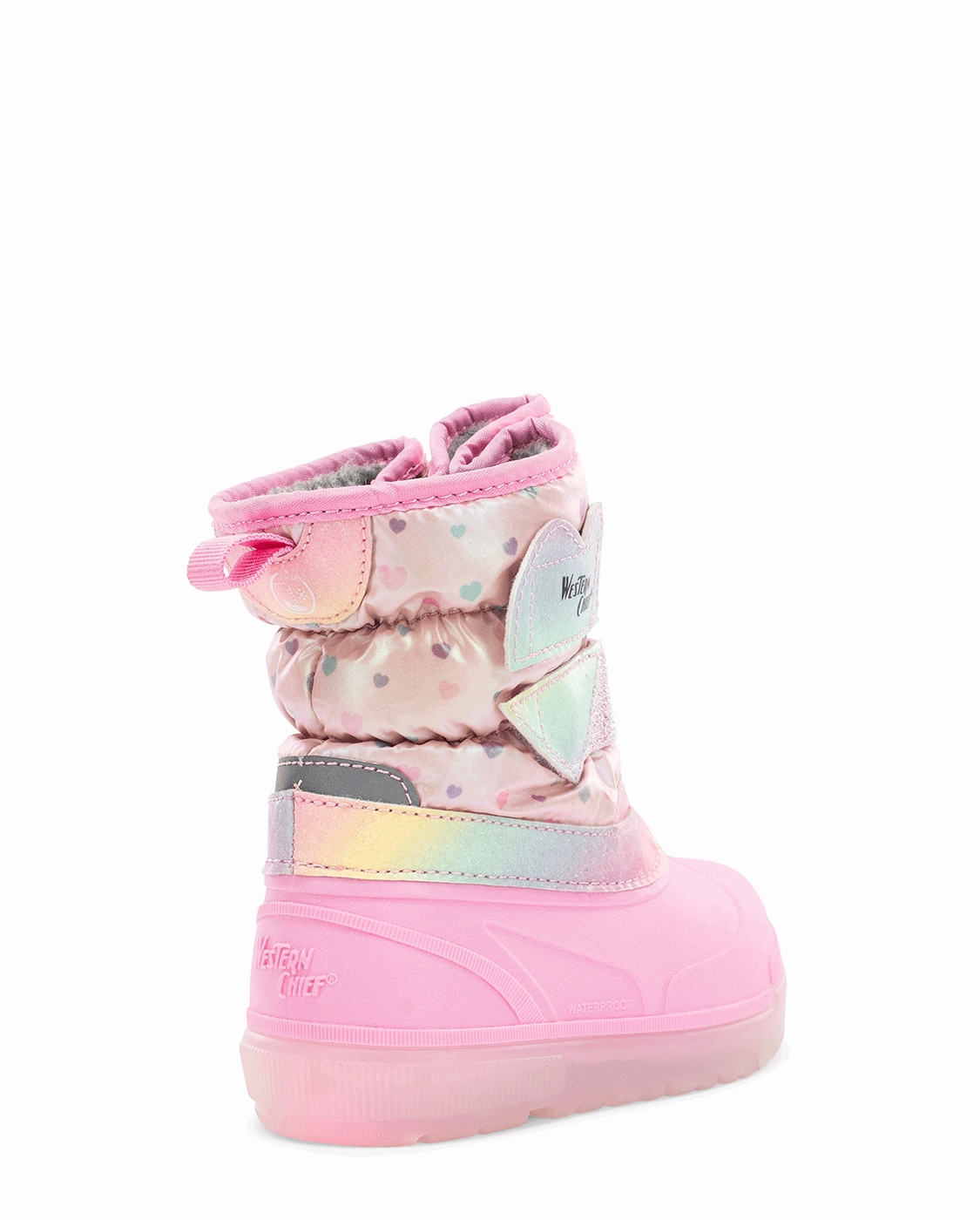 Kids Denali Lighted Faux Fur Cold Weather Boot - Pink Neon Boots Dancehall