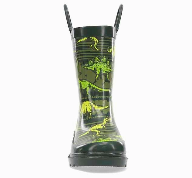 Kids Dino Quest Rain Boot - Olive Cavallo Equine Boots