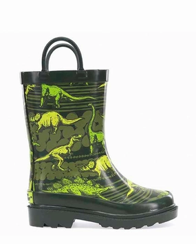 Buckaroo Boots Kids Dino Quest Rain Boot - Olive