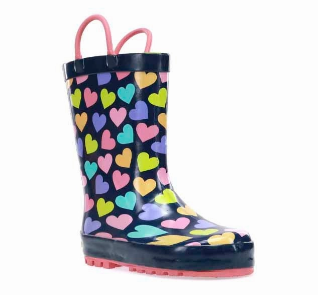 Kids Happy Hearts Rain Boot - Multi Different Styles Of Cowboy Boots