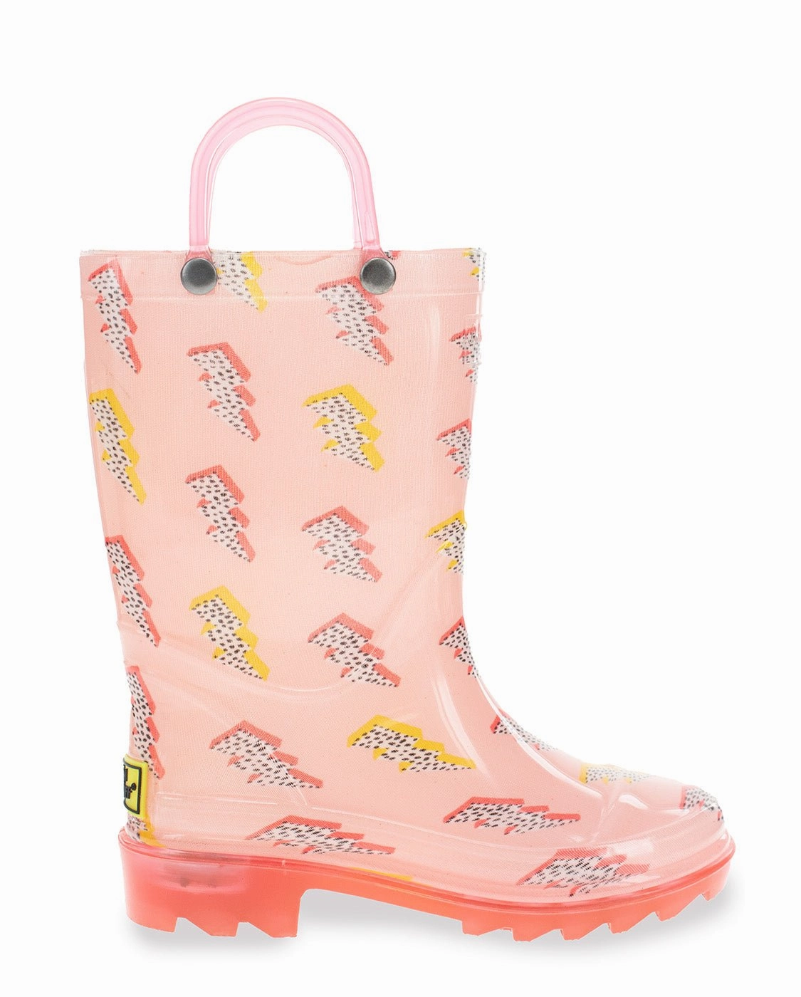 Kids Pink Lightning Lighted Rain Boot - Pink Cloudrock Boots