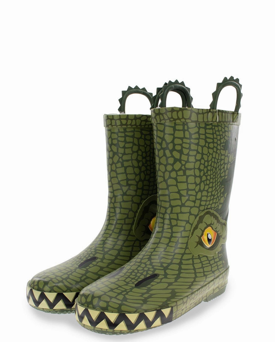 Kids Prehistoric Rex Faux Fur Rain Boot - Olive Nordstrom Chelsea Boots