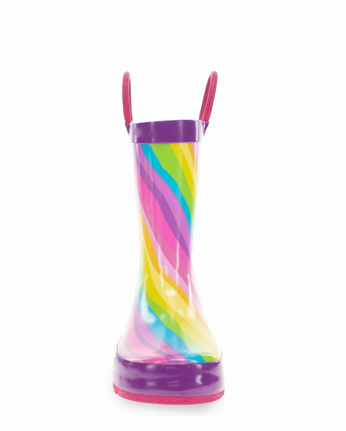 Wedge Boots With Fold Over Kids Rainbow Rain Boot - Multi