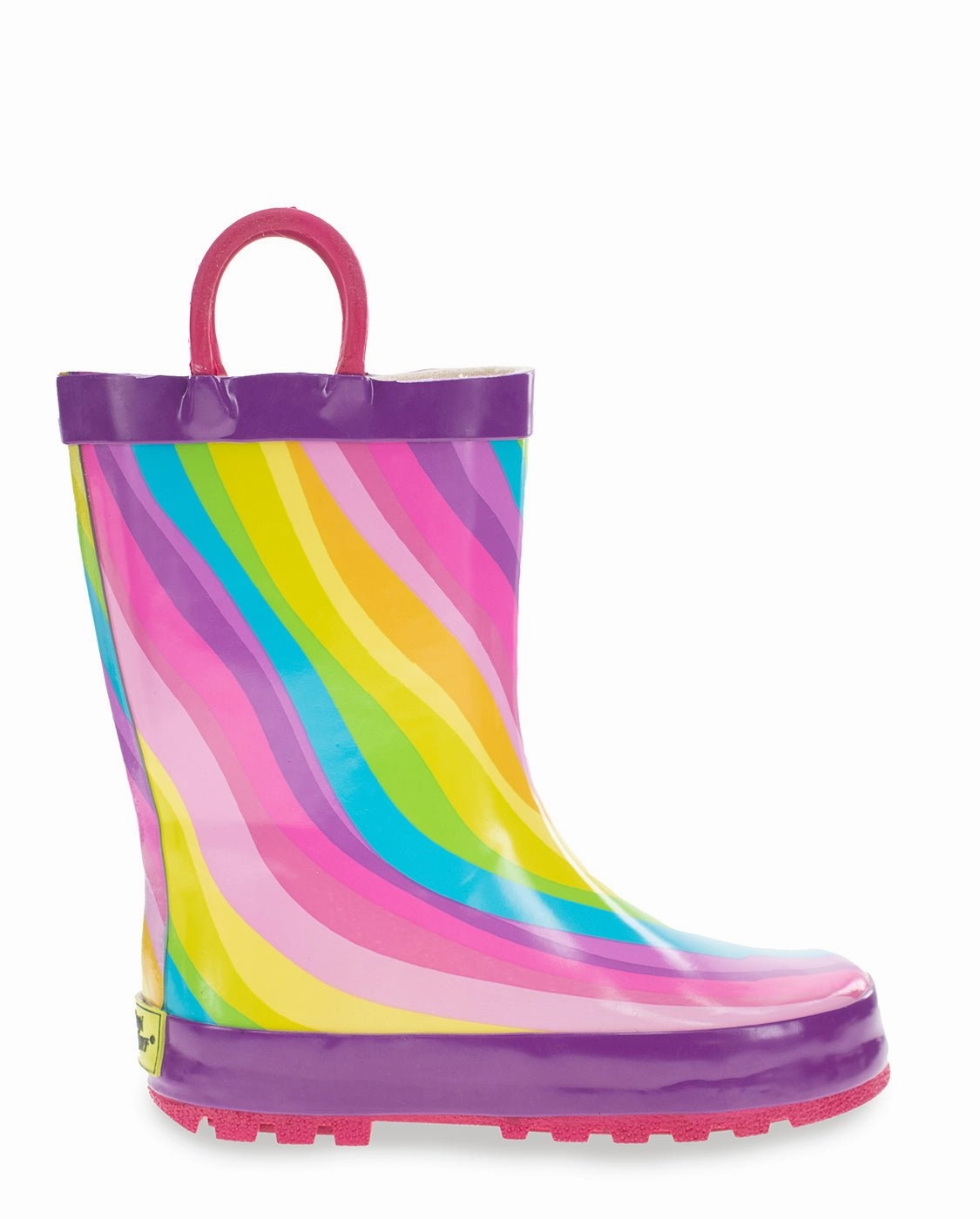 Best Wedge Sole Work Boots Kids Rainbow Rain Boot - Multi