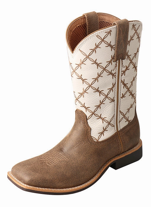 Kids Twisted X Square Toe Boots  Bomber/White YTH0010 Golden Fox Boots