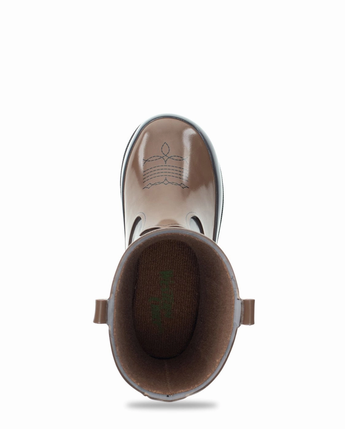 Kids Western Cowboy Rain Boot - Brown Buckle Knee High Boots