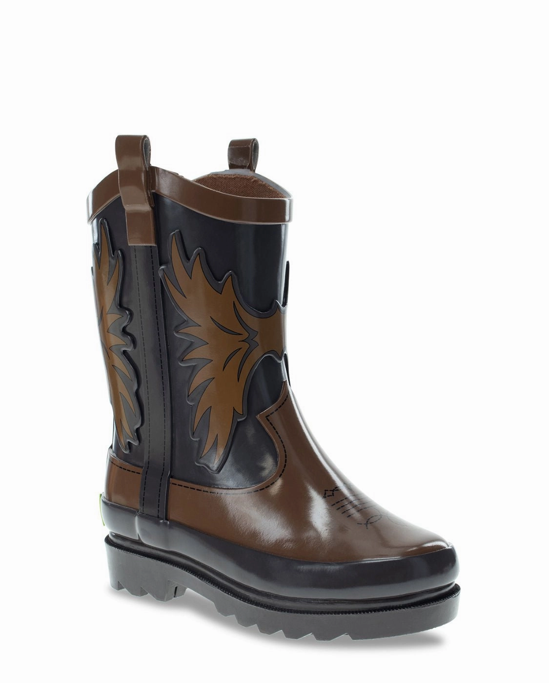 Boots Saint Peters Kids Western Cowboy Rain Boot - Brown