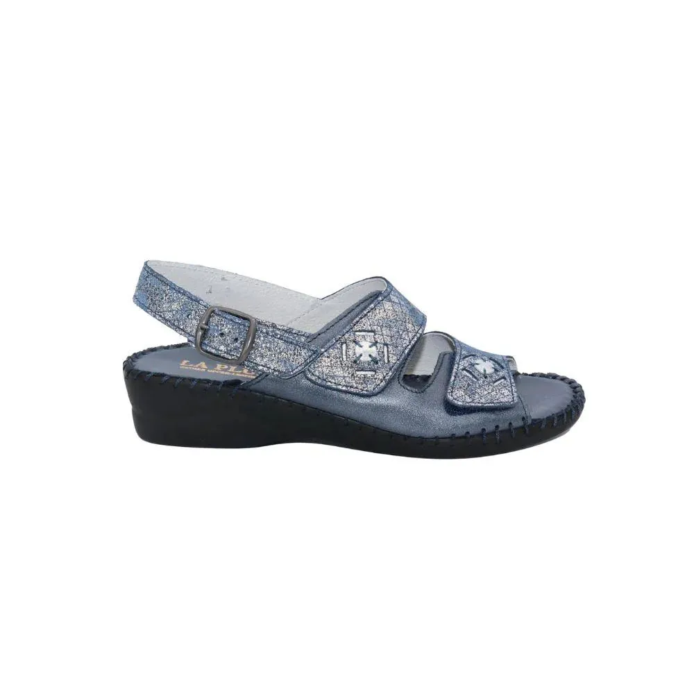 La Plume by Laurevan Women's Dusty Sandal - Navy Sandals Size 1