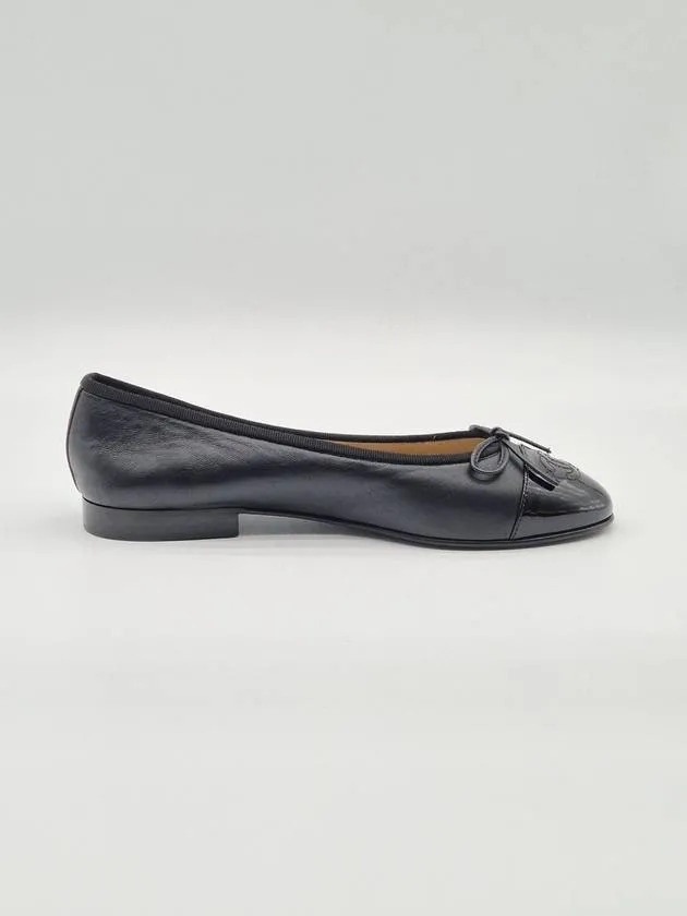 Best Work Shoes For Flat Wide Feet Lambskin Ballerina Flats Black Chanel