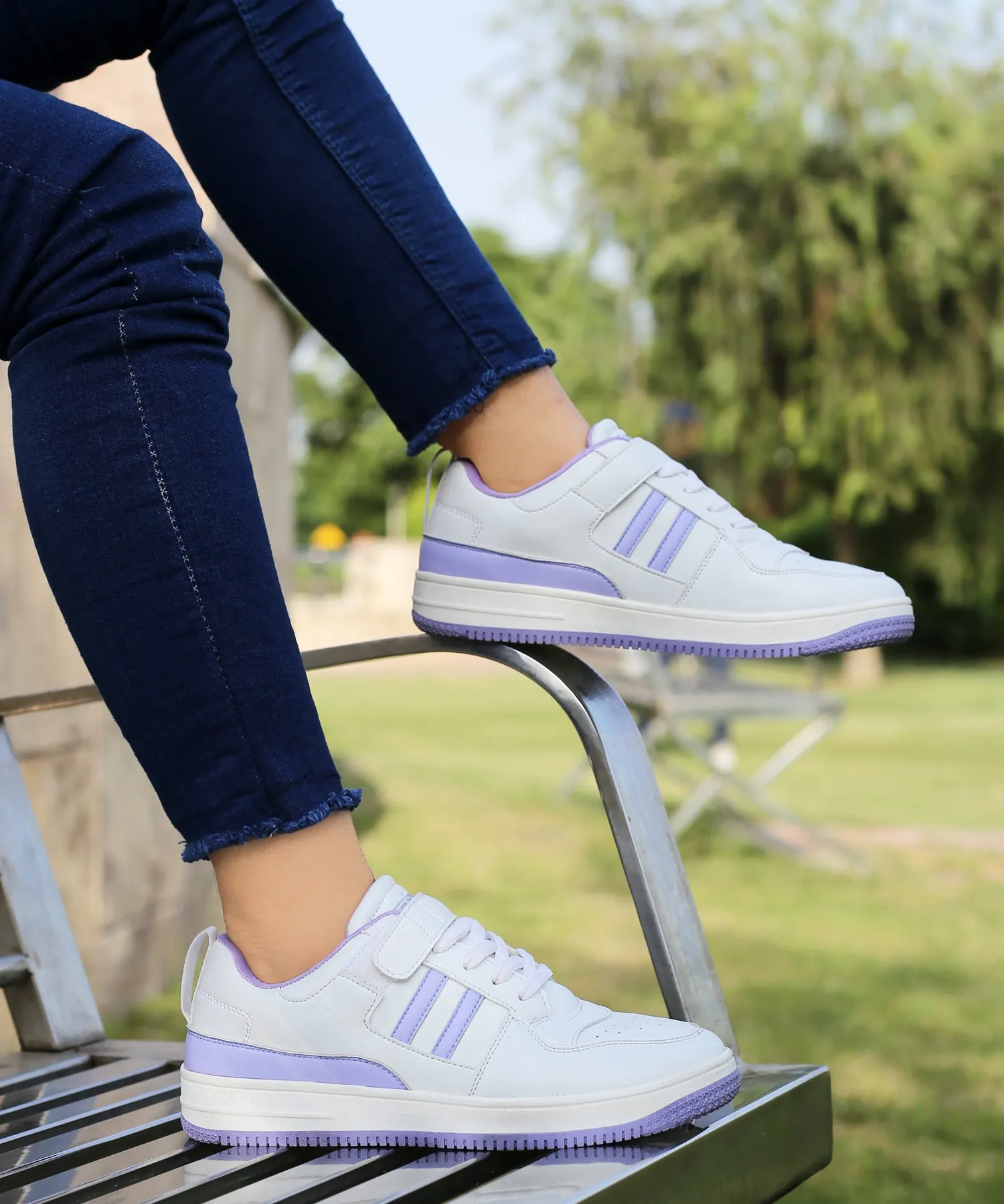 Bacca Bucci PHOENIX Low-Top Fashion Women's Sneakers with Hook & Loop Closure Dunk Low Sneakers