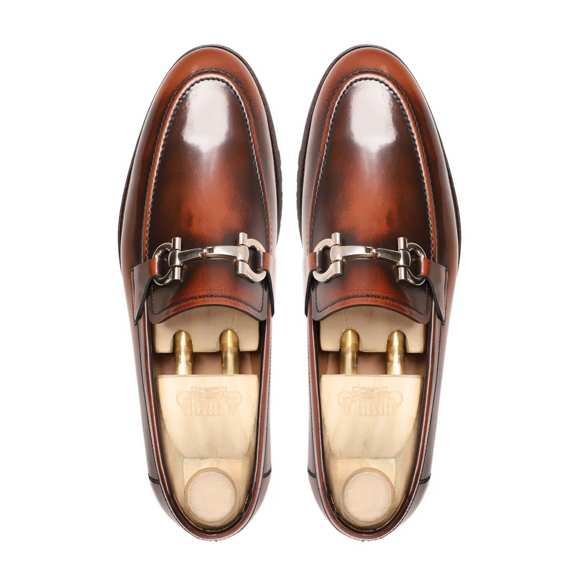 Lavern - Men's Burnished Tan Box leather High Shine Loafer Liberato Loafers