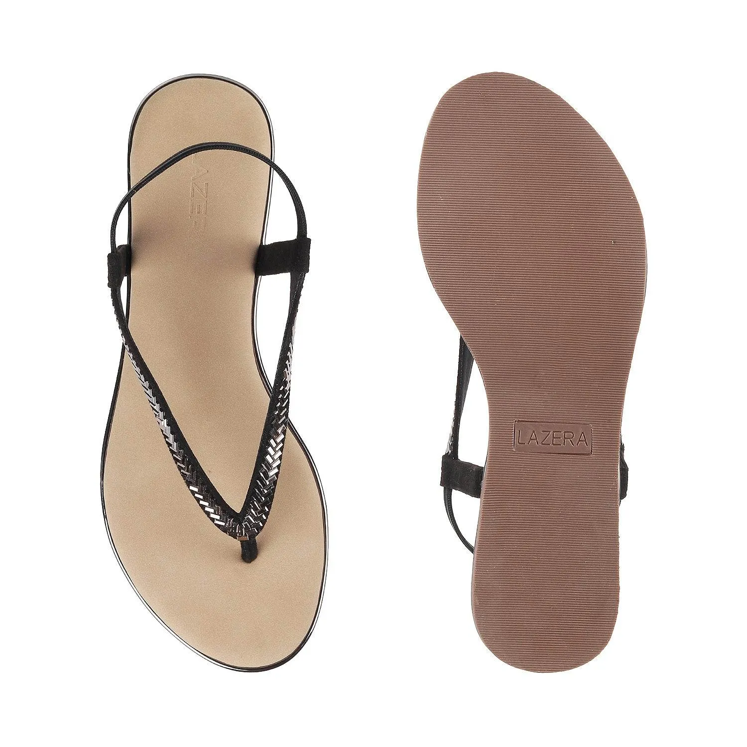 Cloth Sandals Lazera Embellished Flat Sandals (1168)