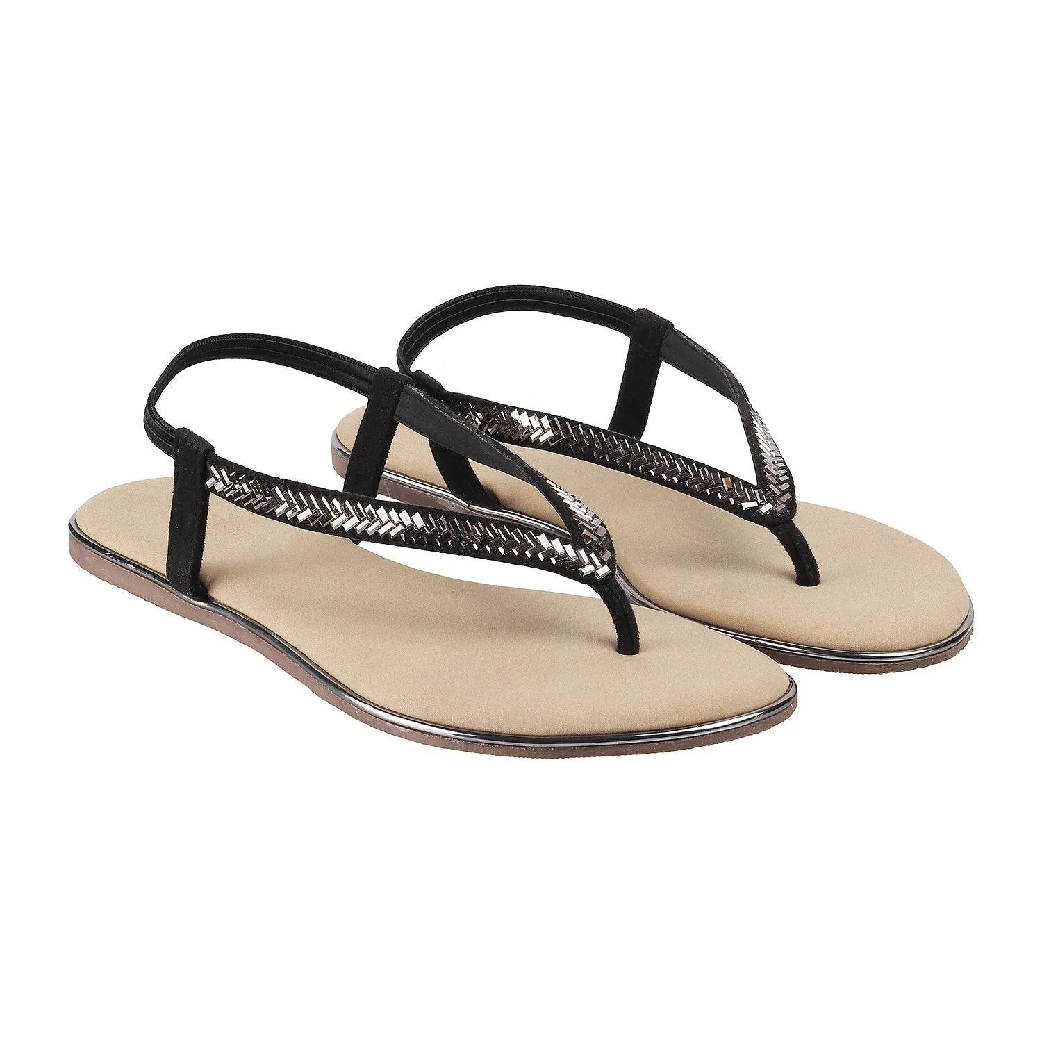 Sandals Black Friday Sale Lazera Embellished Flat Sandals (1168)