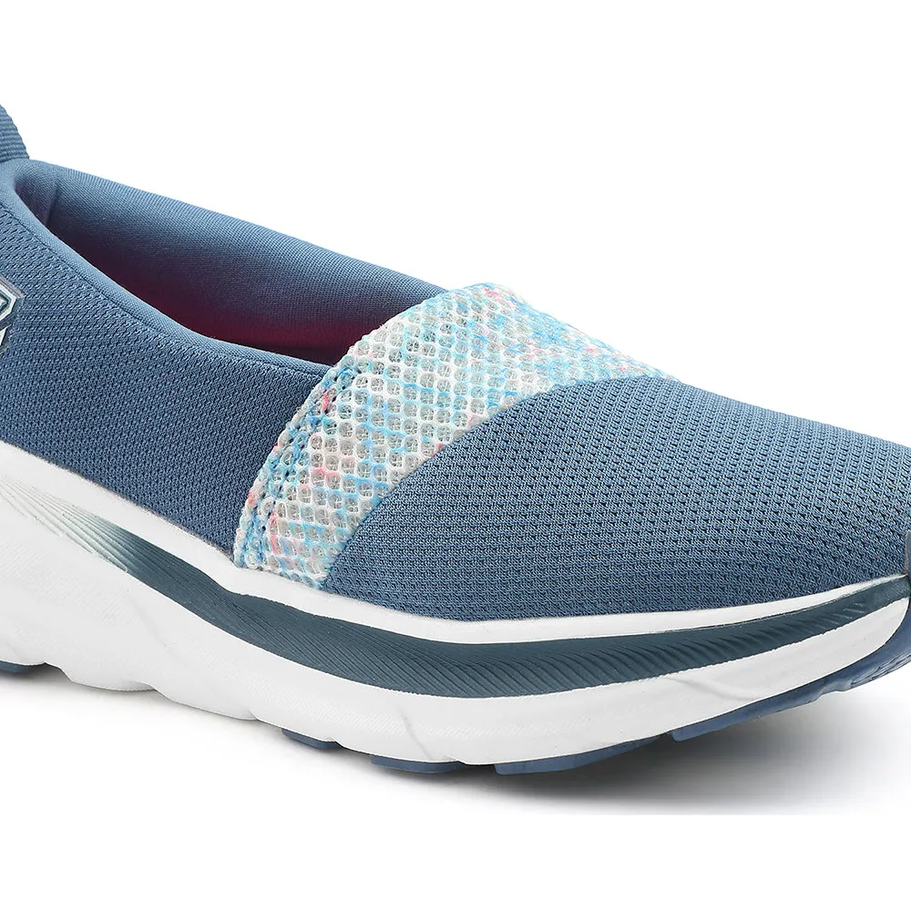 Leap7x Blue Sports Non Lacing Walking Shoes For Women CANBERRA1E By Liberty Athletic Training Shoes